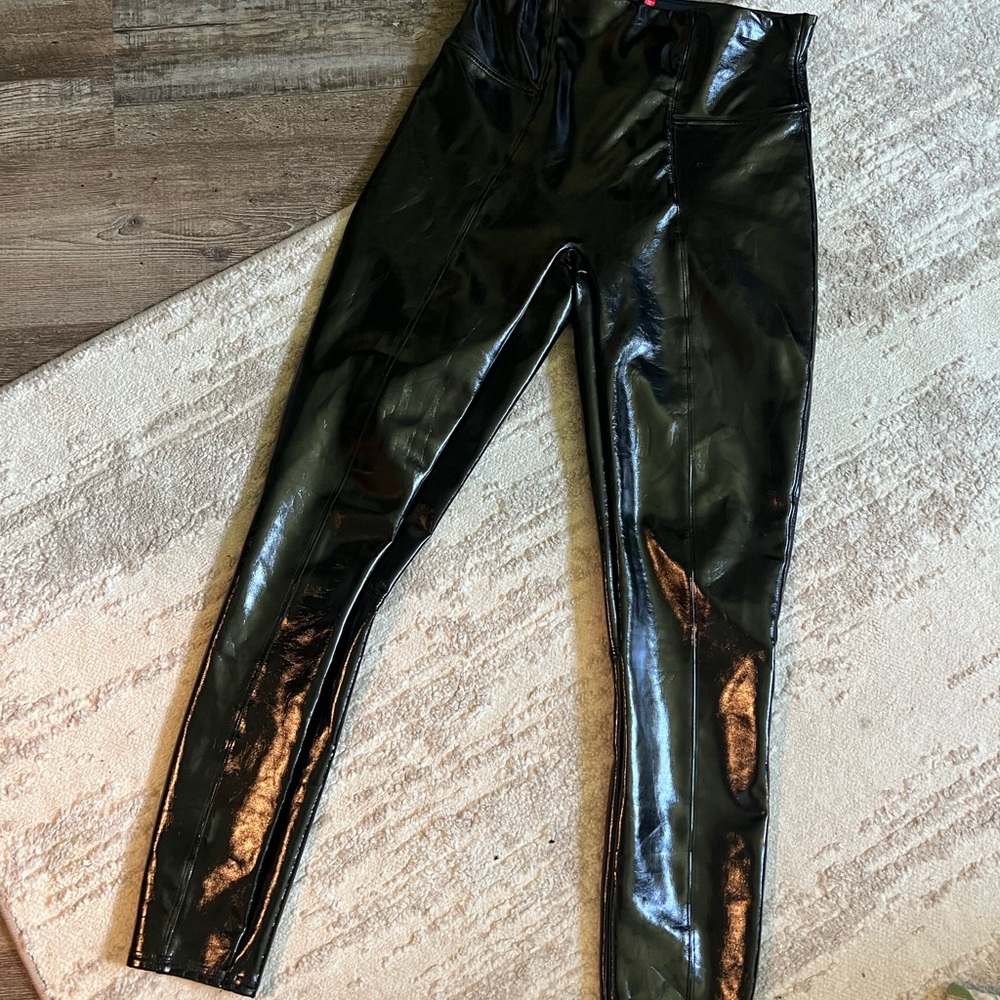 SPANX leather  Black Leggings
